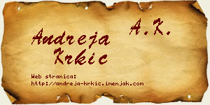 Andreja Krkić vizit kartica